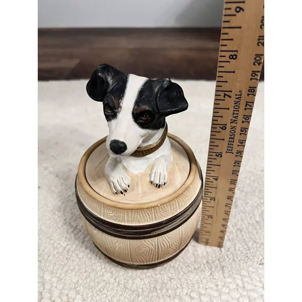 Fox Terrier Jack Russell Tobacco Jar Humidor CZECHOSLOVAKIA 8” DOG - Picture 5 of 9